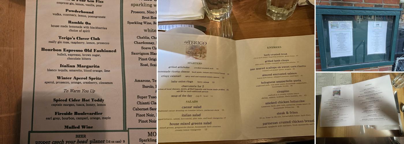 Café Terigo Menu