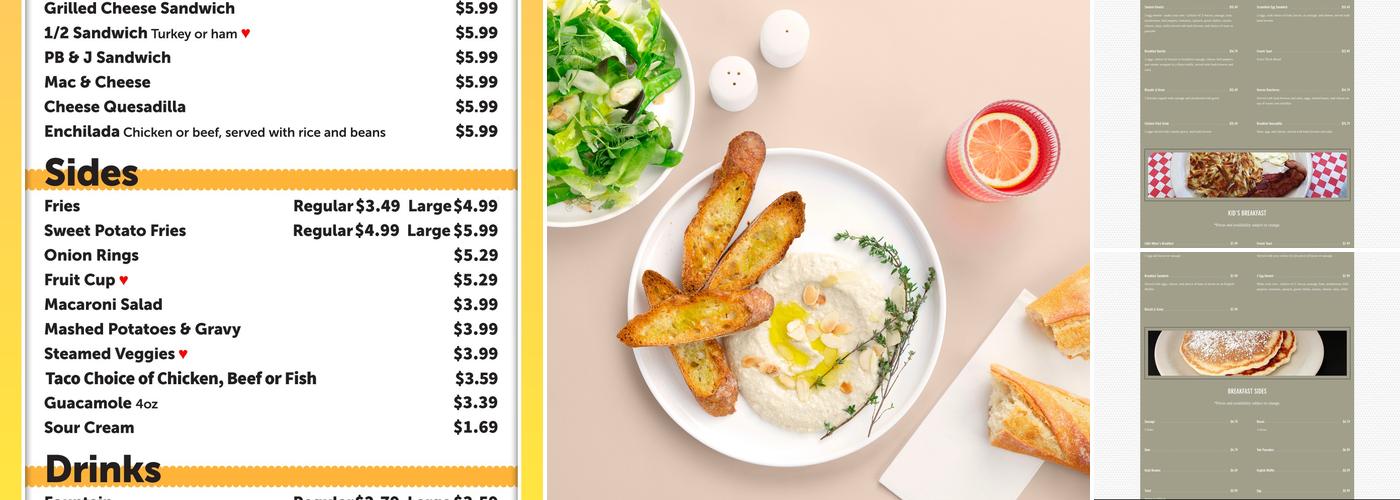 Silver Summit Café Menu