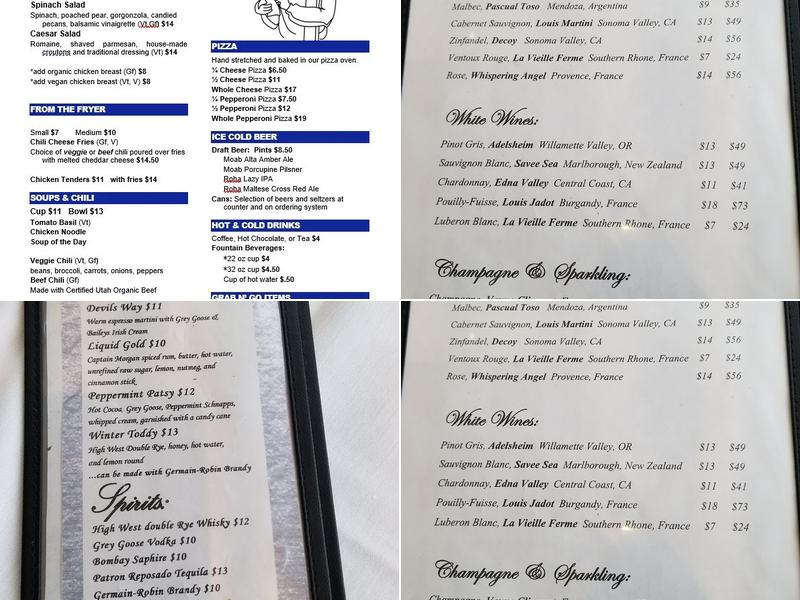 Watson Cafe Menu