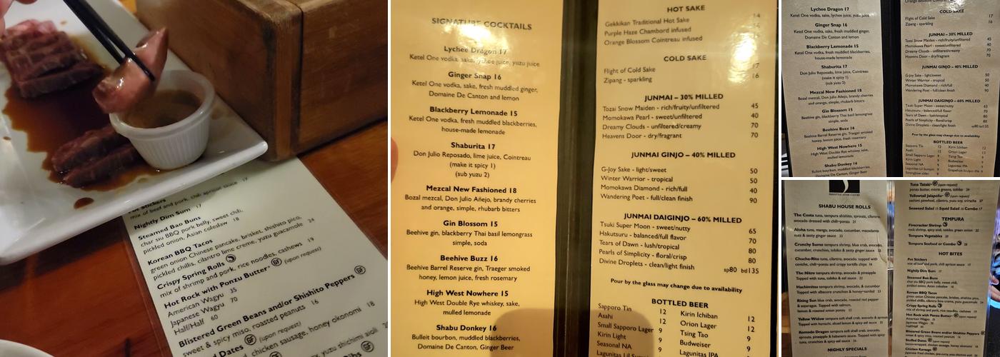 Shabu Menu