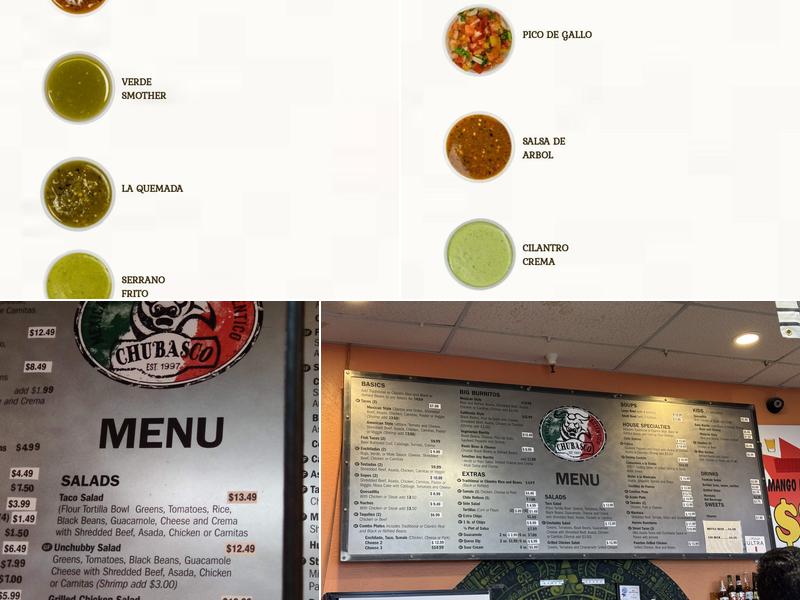 El Chubasco Menu