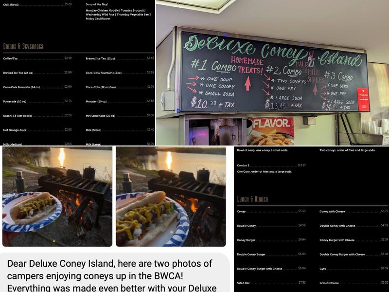 Coney Island Deluxe Menu