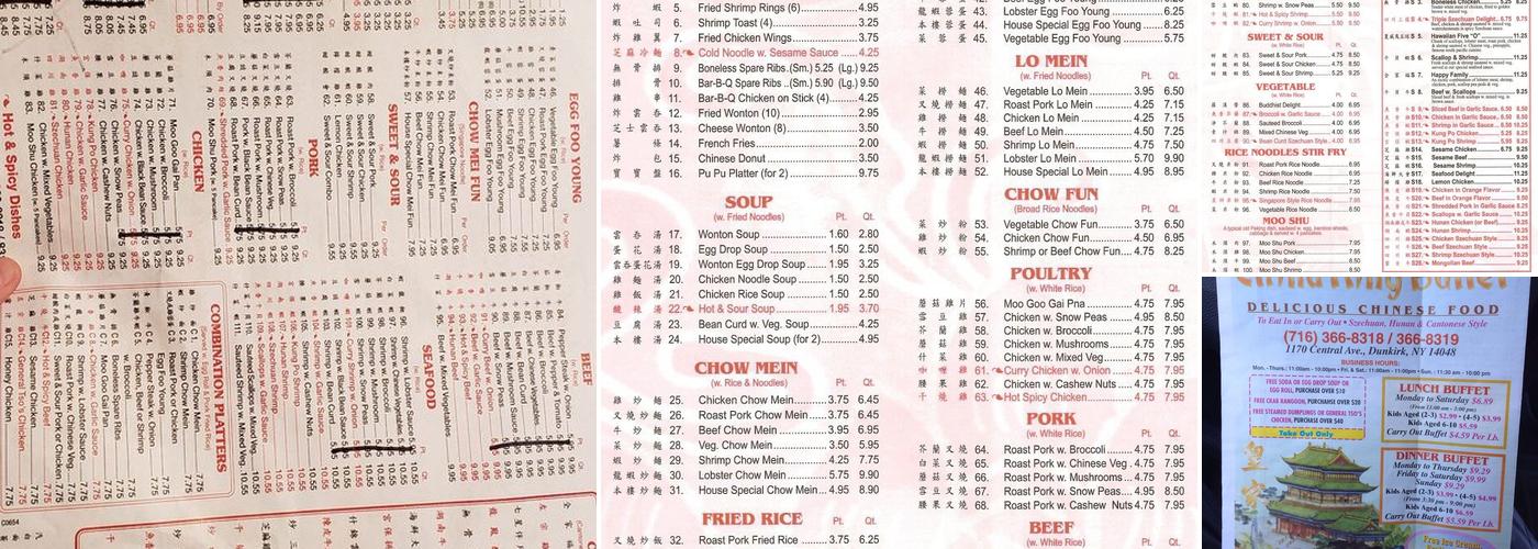 China King Menu