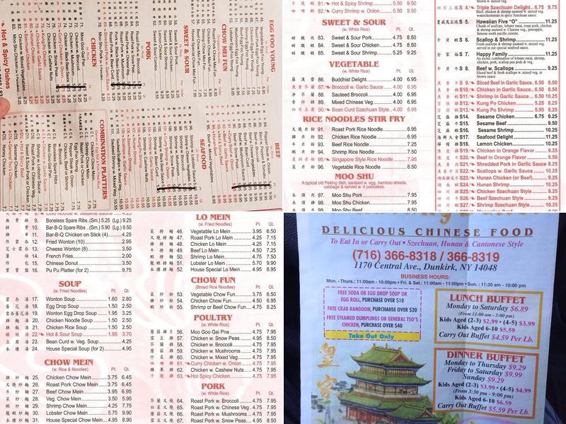 China King Menu