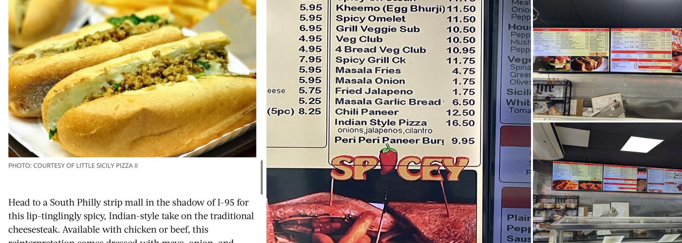 Little Sicily Pizza 2 Menu