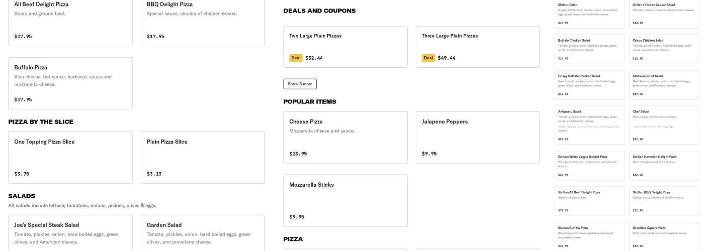 Marcello Pizza & Italian Menu