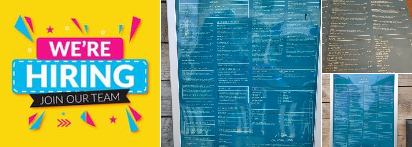 The Chlachain Inn Menu