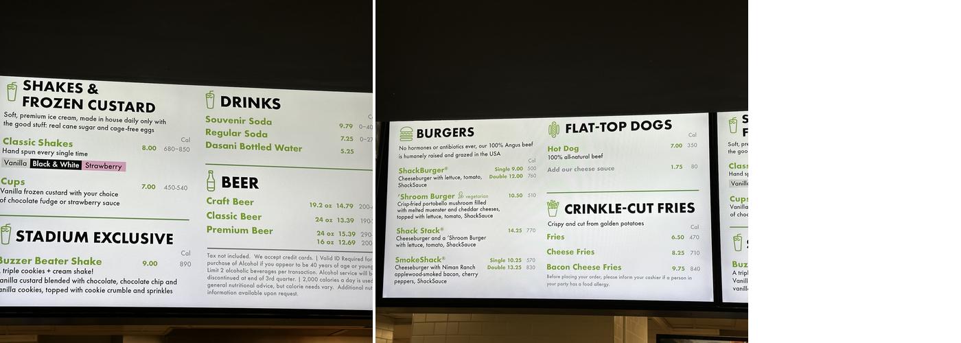 Shake Shack Menu