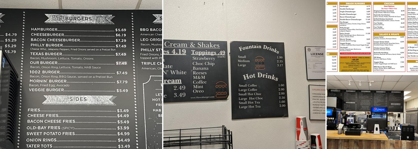 HaveABURGER Menu
