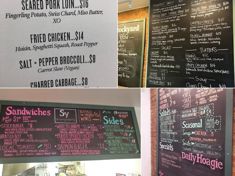 Stockyard Sandwich Co Menu