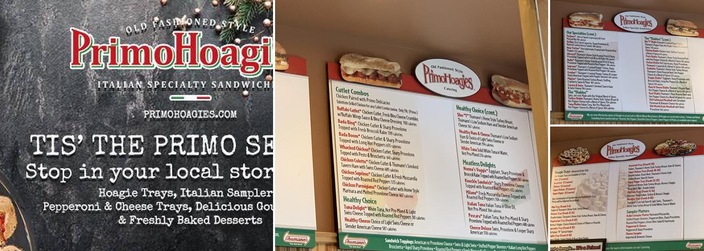PrimoHoagies Menu