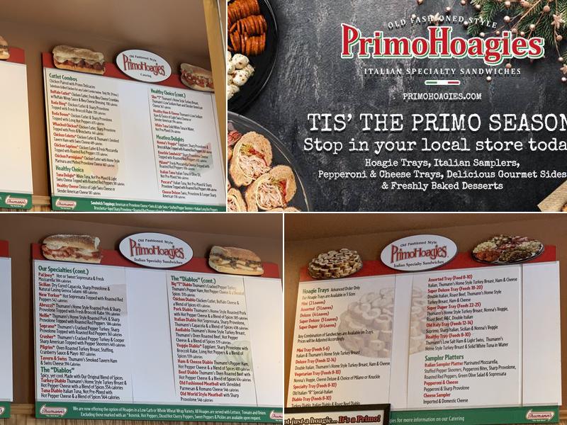 PrimoHoagies Menu