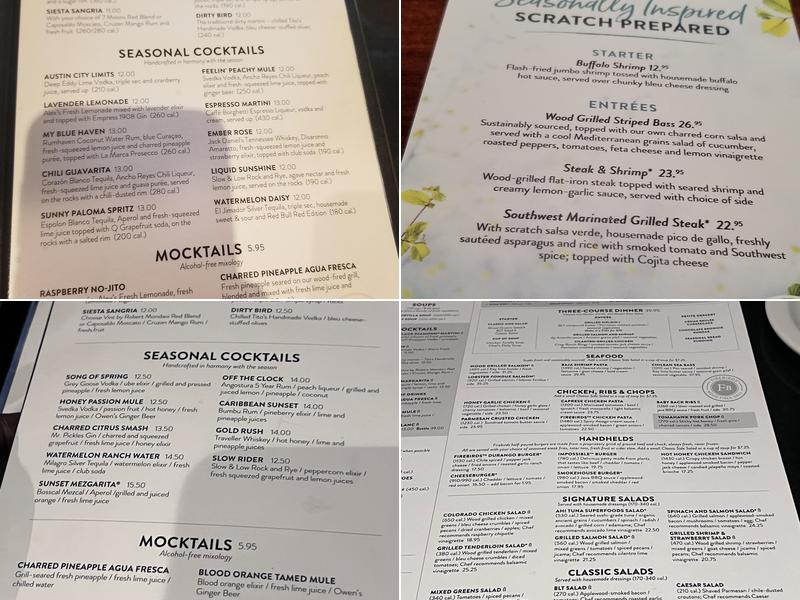 Firebirds Wood Fired Grill Menu