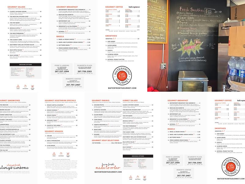 Waterfront Gourmet Cafe & Deli Menu