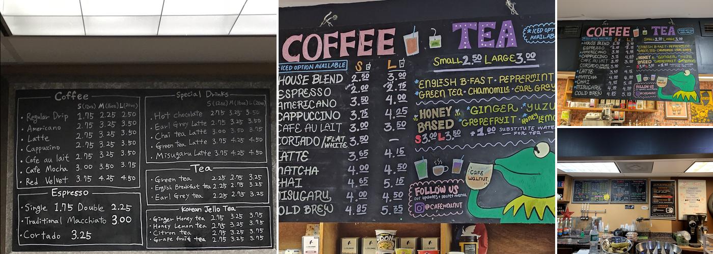Café Walnut Menu