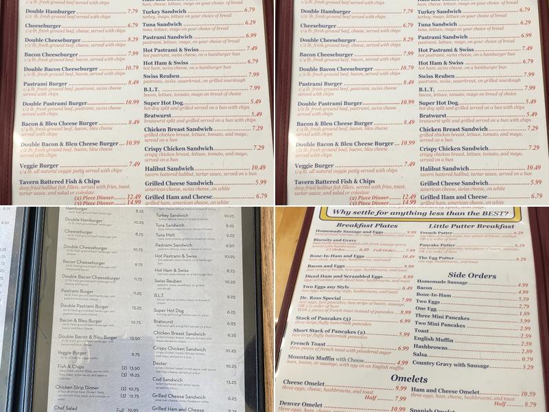 Wasatch Golf Cafe Menu