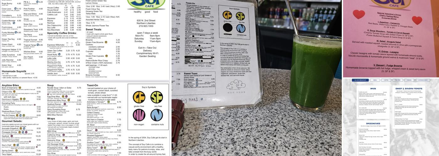 Joy Cafe Menu
