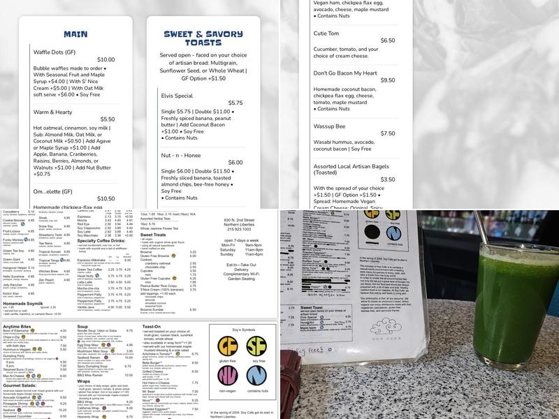 Joy Cafe Menu