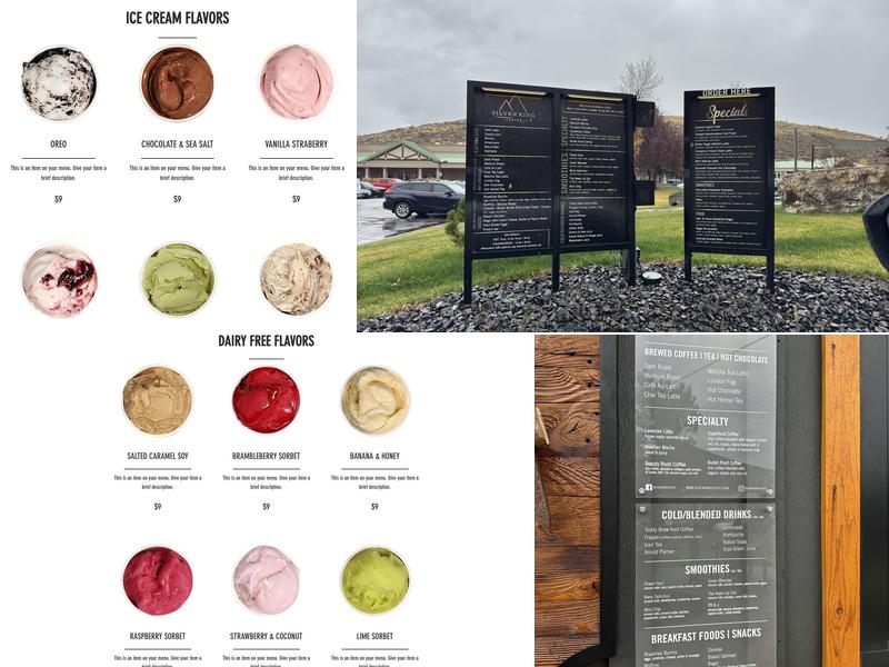 Silver King Coffee Menu