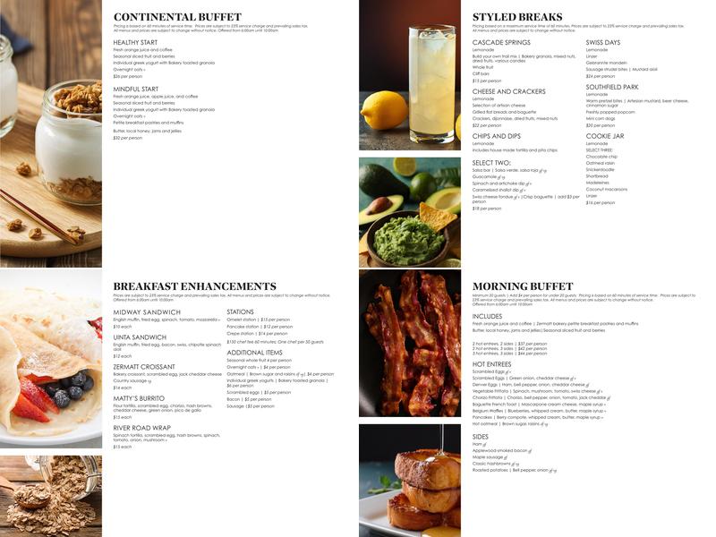 Bäckerei & Eis Zermatt Bakery Menu