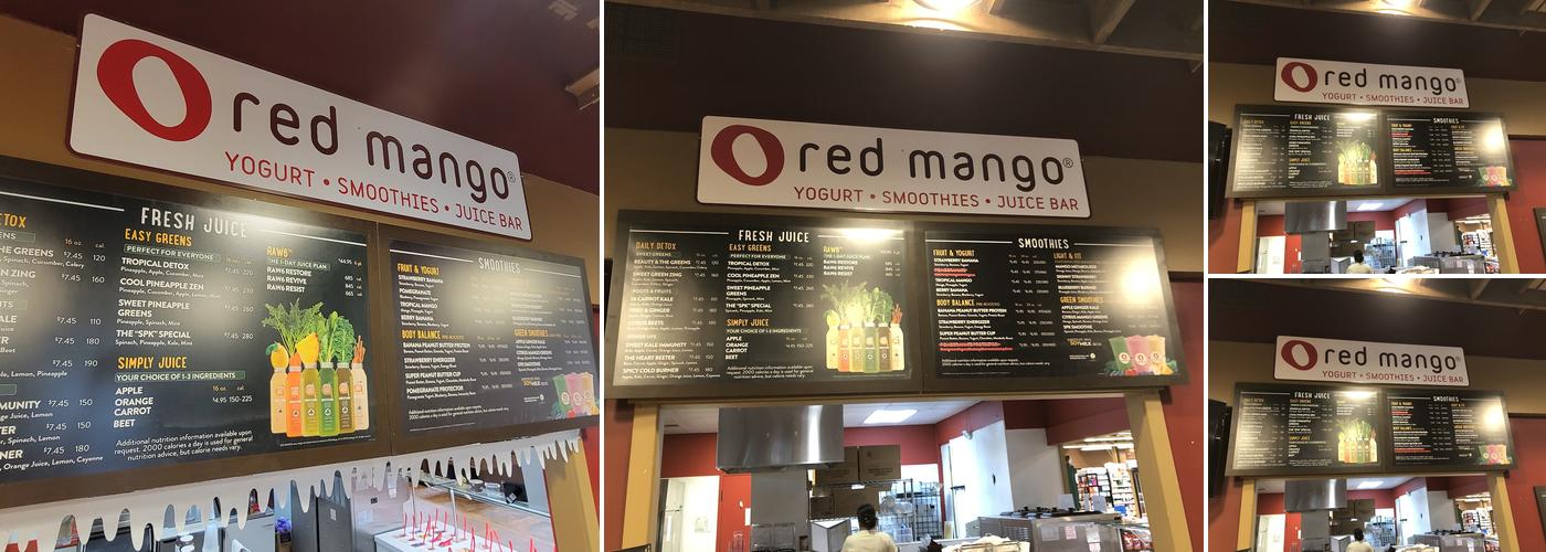 Red Mango Menu