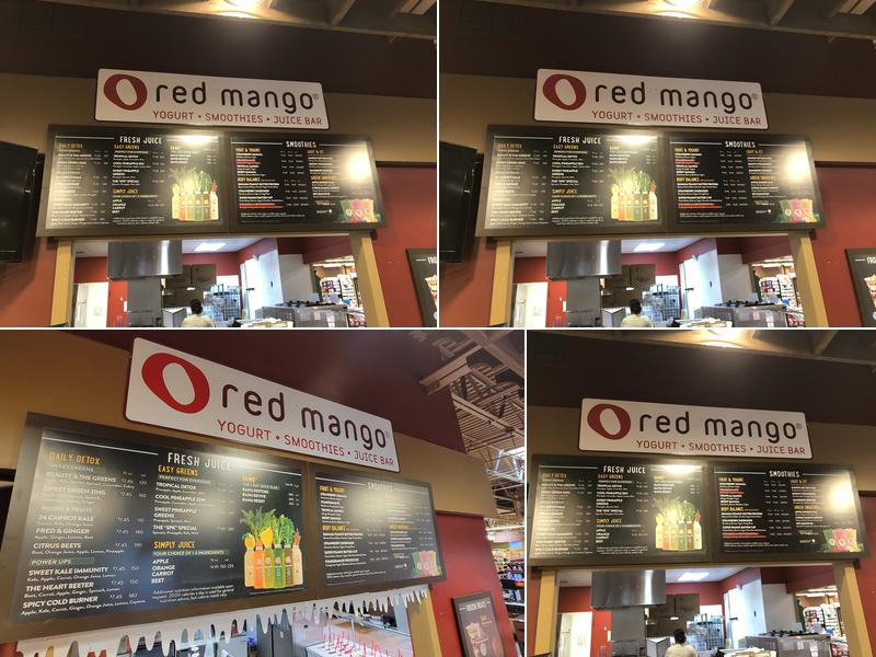 Red Mango Menu