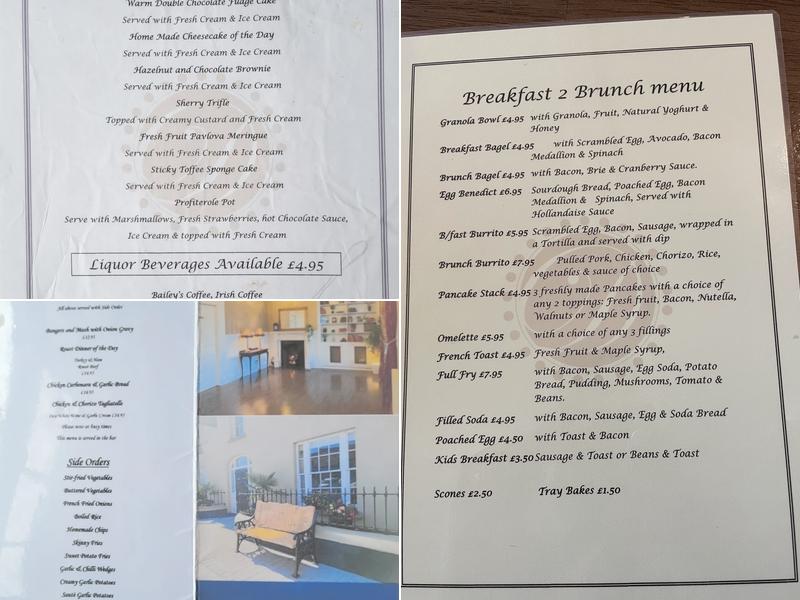 The Downshire Arms Menu