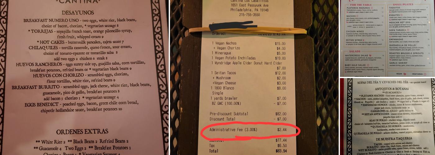 Cantina Los Caballitos Menu