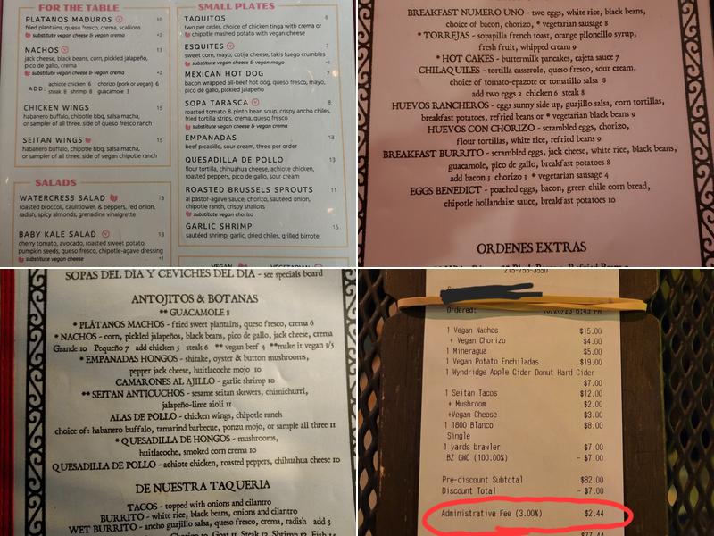 Cantina Los Caballitos Menu