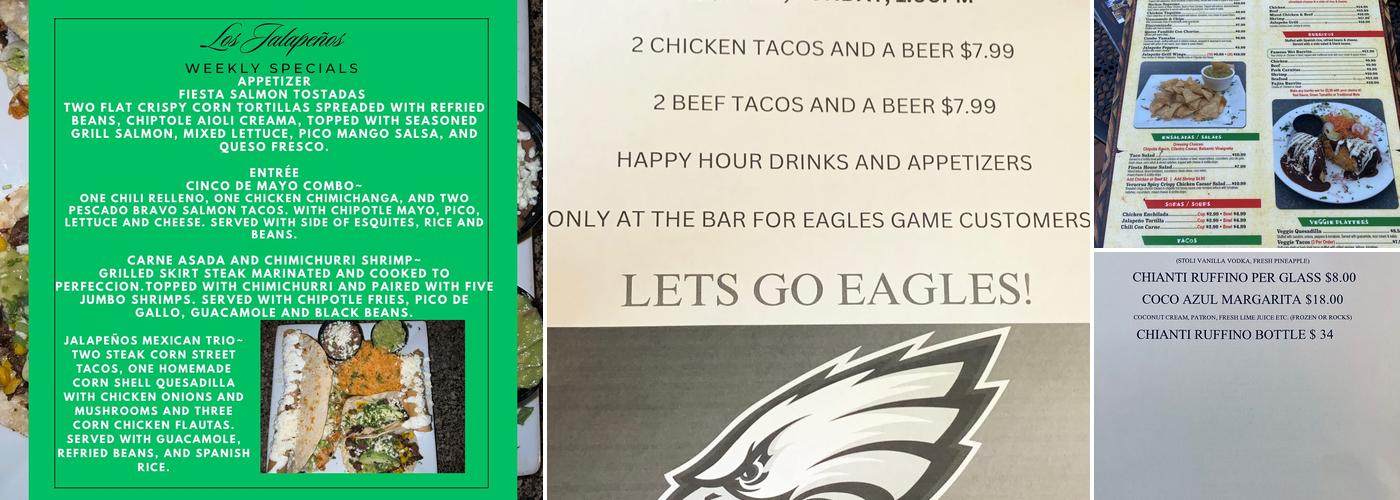 Los Jalapeños Bar & Grill Menu