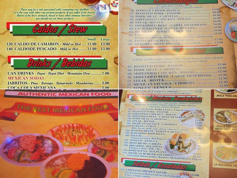 Que Chula Es Puebla Inc Menu