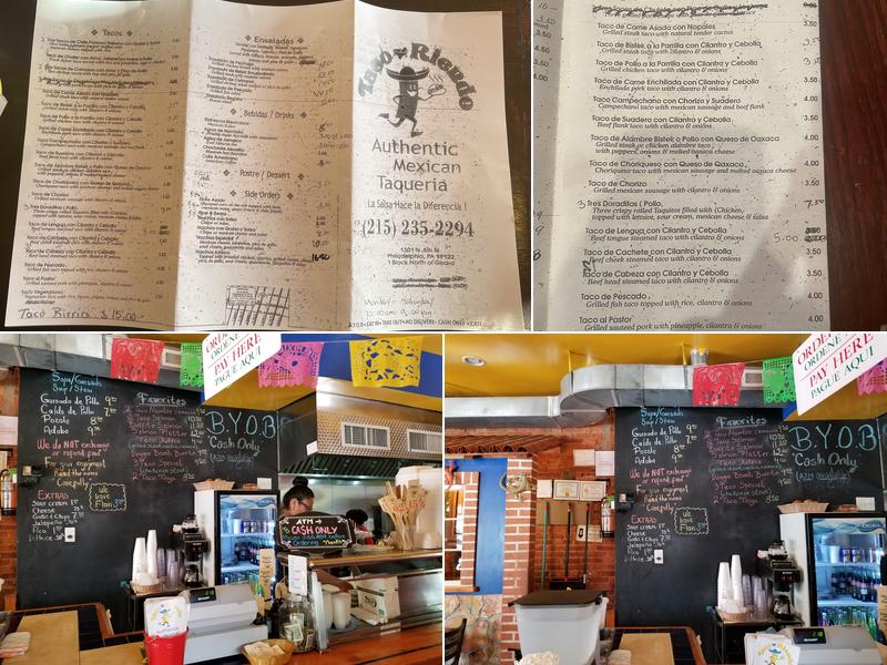 Taco Riendo Restaurant Menu