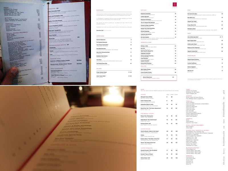 Buddakan Menu
