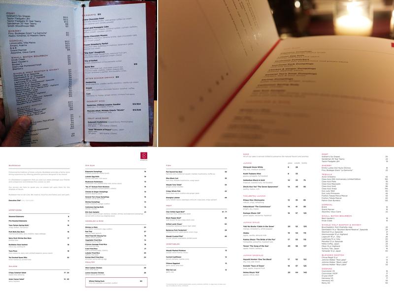 Buddakan Menu