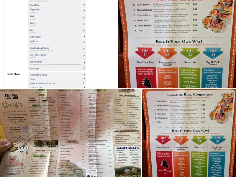 Chow's Chinese Restaurant Menu