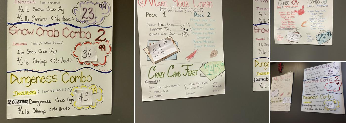Crazy Crab Menu