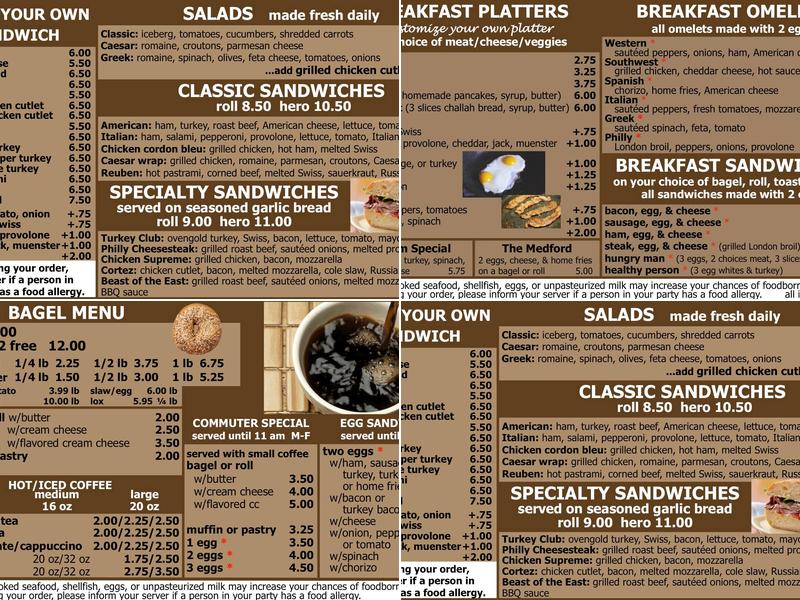 Best Bagels Around Menu
