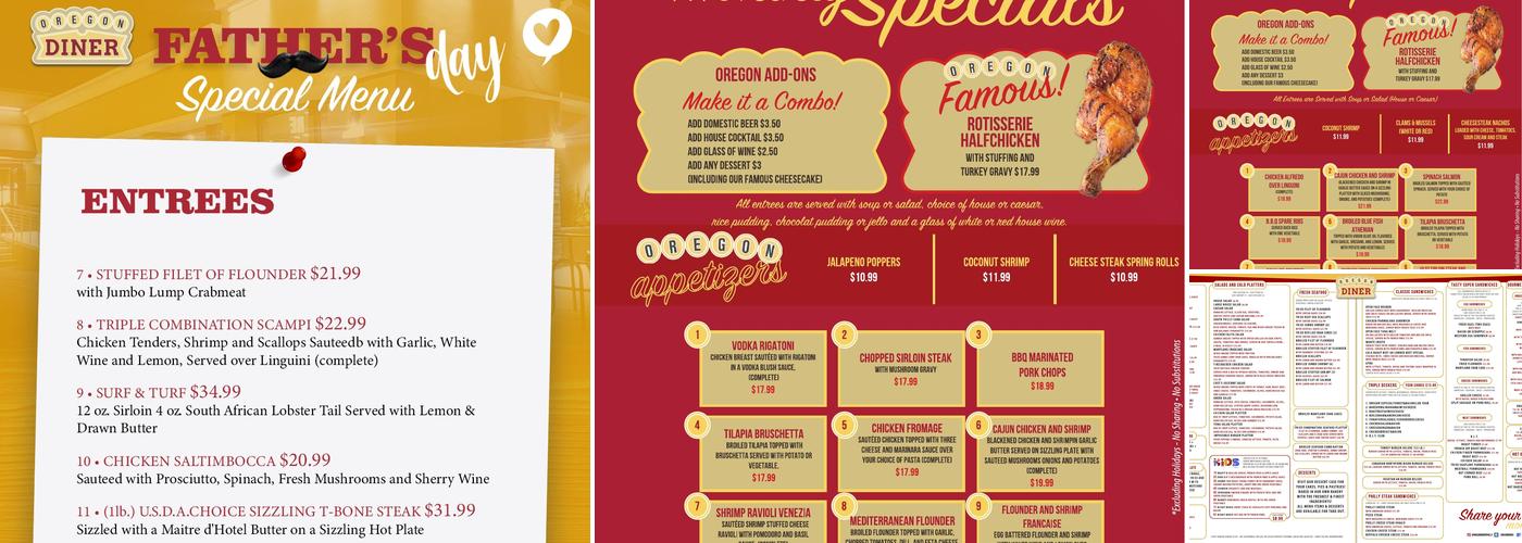 Oregon Diner Menu