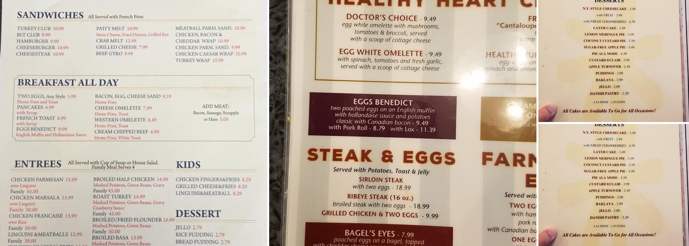 Cherry Hill Diner Menu