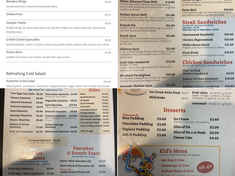 White House Restaurant Menu