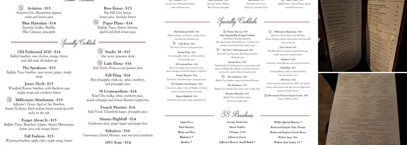 Steak38 Menu