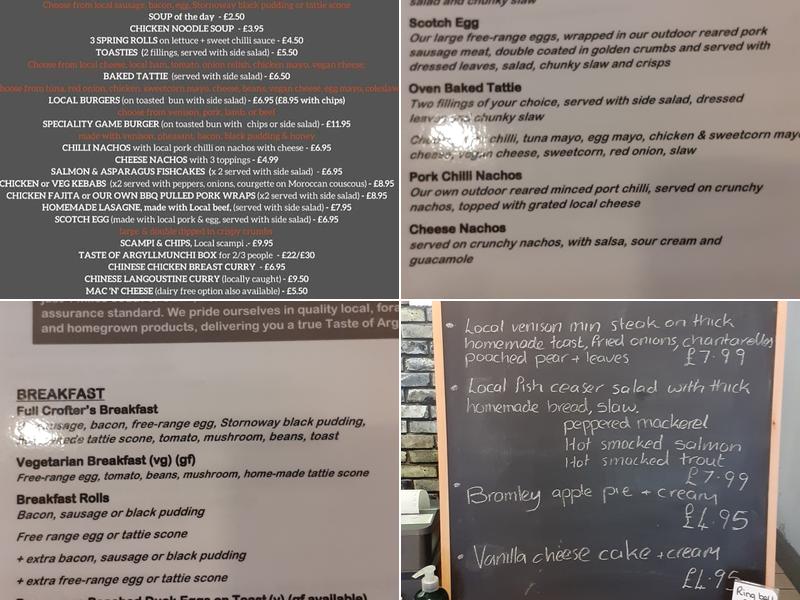 Taste of Argyll Kitchen Menu