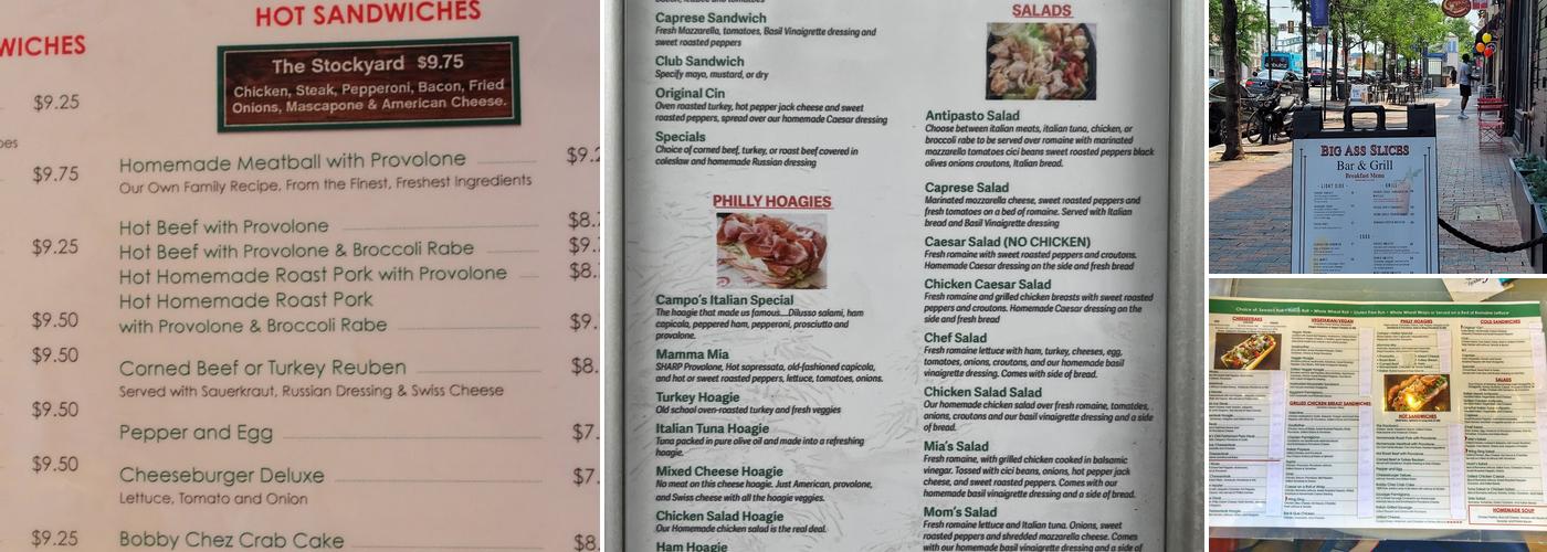 Campo's Philly Cheesesteaks Menu