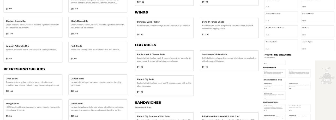 Coco Cabana's Resturant/Tiki Bar/ Nightclub Menu