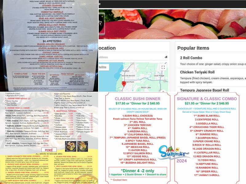 Grille 19 Asian Fusion Menu