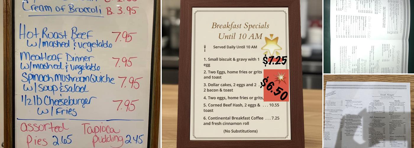 Jimmy's Boulevard Restaurant Menu