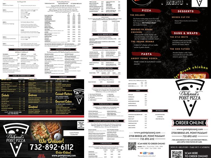 Oakwood's Point Pizza Menu