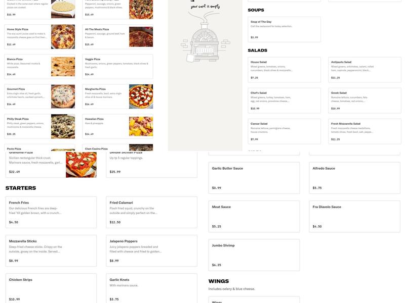 Aunt Louise's Pizzeria Menu