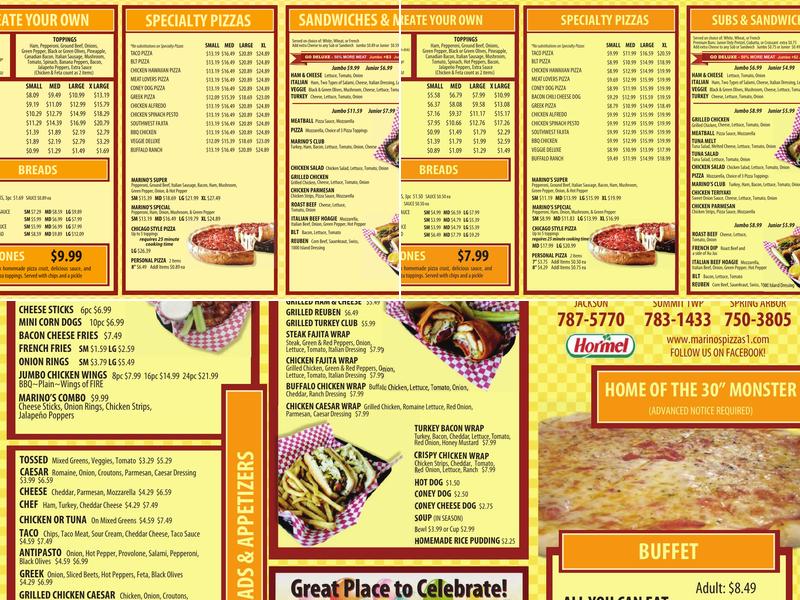Marino's Menu