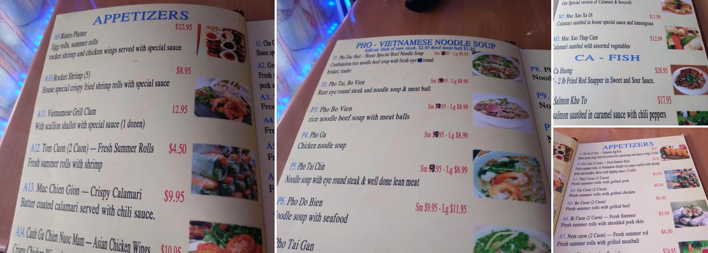 Vietnam Bistro Res Menu